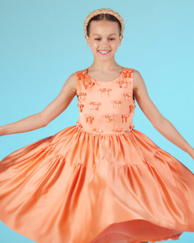 THE O COLETTE CORAL BOW DRESS