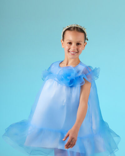 THE O CELESTE ORGANZA DRESS SKY BLUE