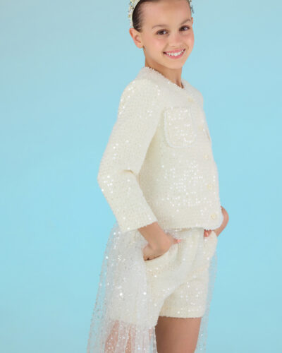 CHERIE SEQUIN SHORTS BUTTONED WAIST