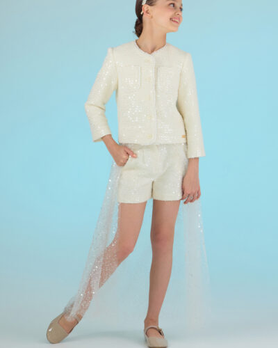 CHERIE PEARL TULLE SKIRT